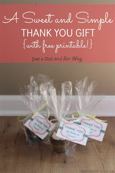 A Sweet And Simple Thank You Gift With Free Printable Thank You