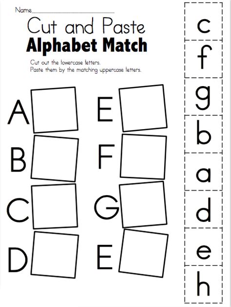 Abc Cut And Paste Printables