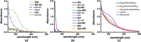 Absorption Spectra Of A Charged Amino Acids B Uncharged Amino