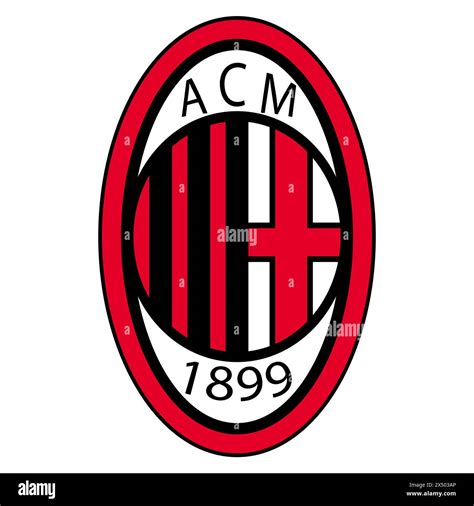 Ac Milan Fc Emblem On Iconic Red And Black Backdrop Legendary Italian