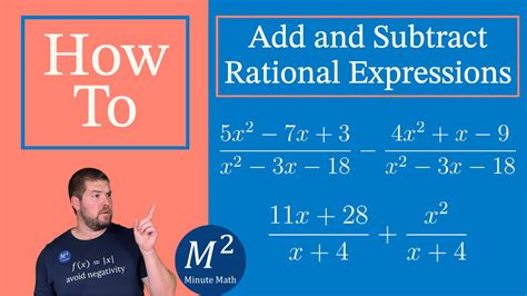 Add And Subtract Rational Expressions Minute Math