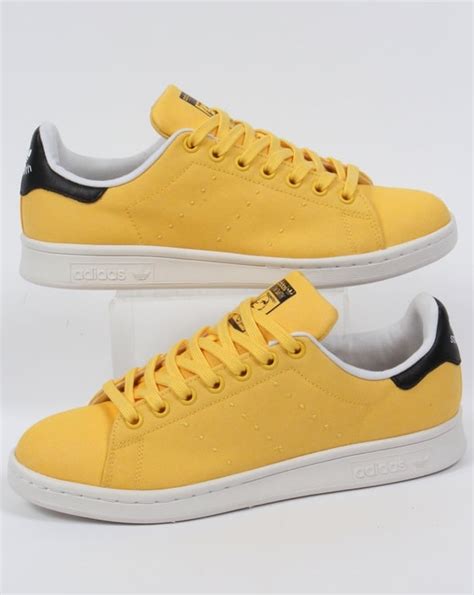 Adidas Stan Smith Trainers Spring Yellow Originals Canvas Mens Shoes