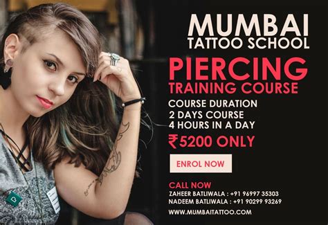 Admissions Open For Piercing Training Course At Mumbai Tattoo School