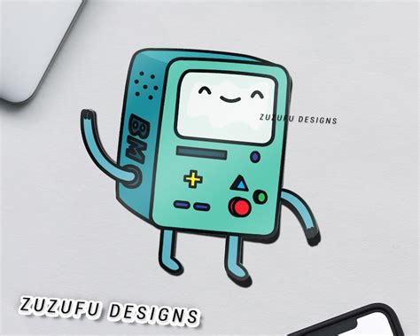 Adventure Time Beemo Sticker Peeker Cute Bmo Slap Vinyl Meme Etsy