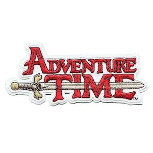 Adventure Time Main Logo Patch Cartoon Network Animation Embroidered Iron On Etsy