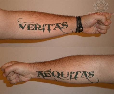 Aequitas Veritas Tattoo Designs: Truth and Justice Ink