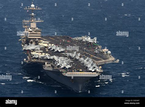 Aerial View Of The Aircraft Carrier Uss John C Stennis February 157