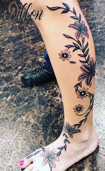 Aggregate 73 Vine Leg Tattoo Designs Latest In Cdgdbentre