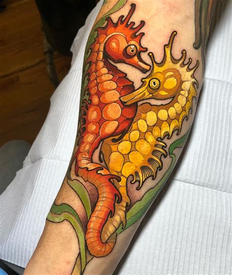 Aggregate More Than 63 Seahorse Tattoo Color Super Hot In Coedo Com Vn