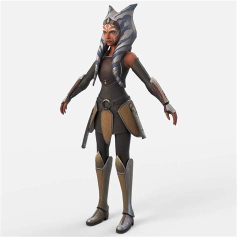 Ahsoka Tano From Star Wars Rebels 3D Model Ahsoka Tano Ahsoka Star