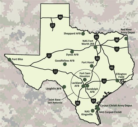 Air Force Bases In Texas Map Secretmuseum