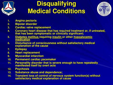 Air Force Disqualifying Medical Conditions