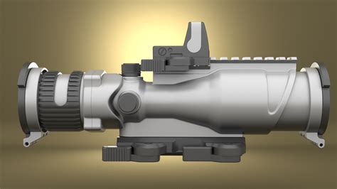 Airsoft Trijicon 6X48 Dual Illuminated Acog Optic Hollow Body 3D Model