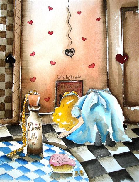 Alice In Wonderland The Secret Door Painting By Lucia Stewart