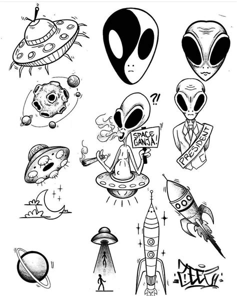 7 Out-of-This-World Alien Tattoo Design Ideas