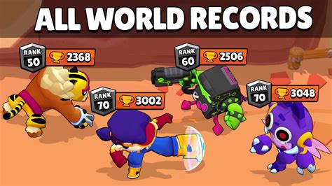 All World Records On Brawlers 2017 2022 Brawl Stars Youtube