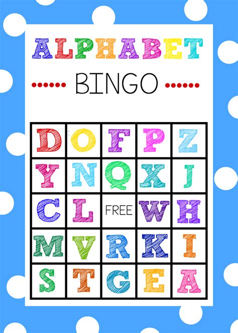 Alphabet Bingo Printable for Kids Fun Learning Activity