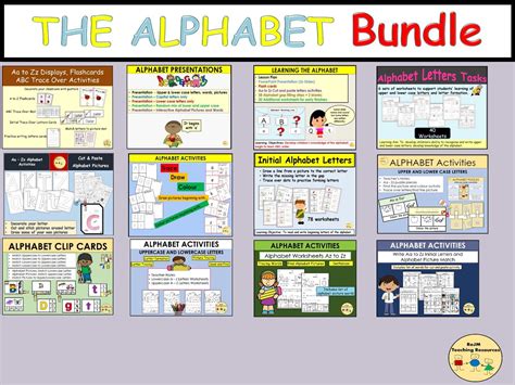 Alphabet Bundle Lesson Plans Presentations Worksheets Activities Draw Trace Colour Teaching Resources