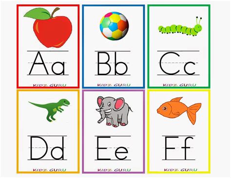 7 Free Alphabet Cards Printables for Kids