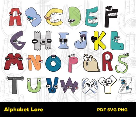 Alphabet Lore Entire Alphabet Individual Letters Fonts Etsy