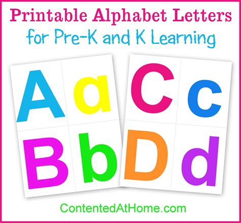 Free Alphabet Printable Letters for Kids to Learn