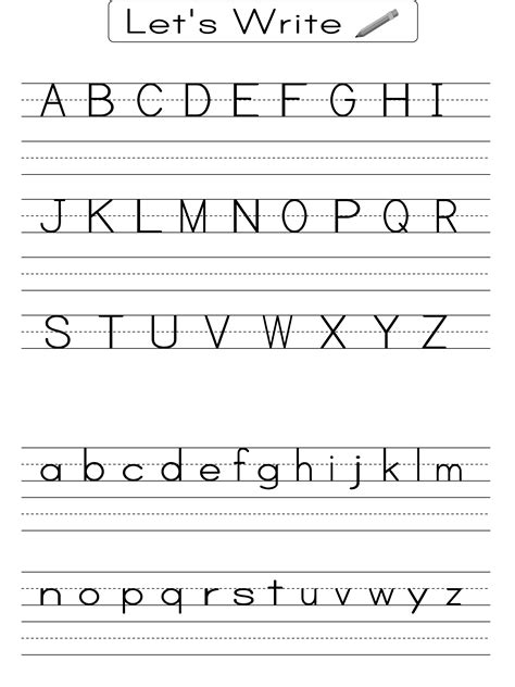 5 Free Alphabet Sheet Printables