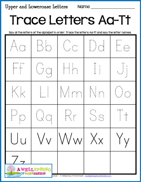 Alphabet Tracing Pages Uppercase And Lowercase Letters Trace All Of