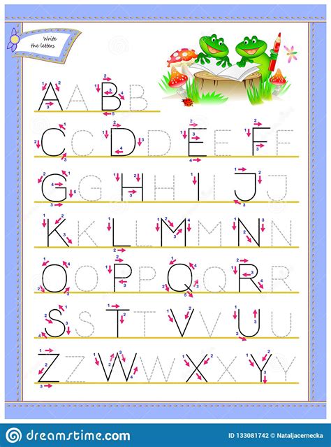 Alphabet Tracing Print Out For Children Abc Letter Tracing Etsy