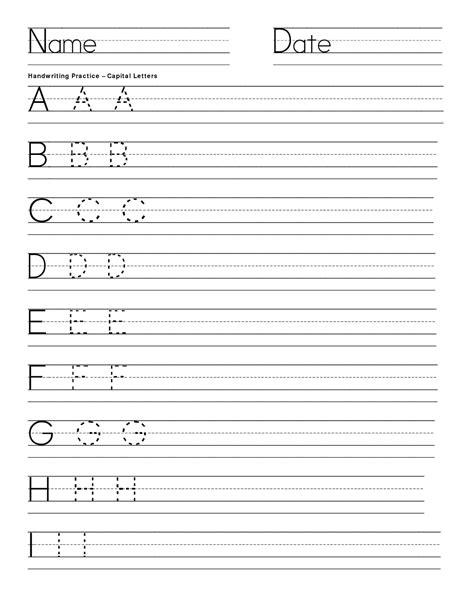 Alphabet Writing Practice Worksheet Learning Printable