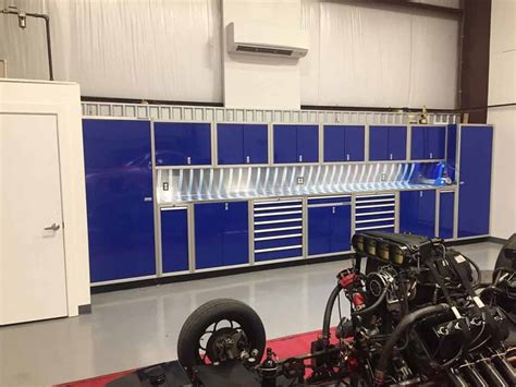 Aluminum Moduline Shop And Garage Storage Cabinets In Race Car Shop