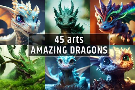 Amazing Dragons Bright Fantastic Characters Ai Generated