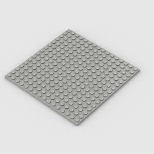 Amazon Com Classic Grey Plates Bulk Light Gray Plate 16X16 Building Base Plates Flat 5 Piece