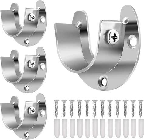 Amazon Com Closet Rod Brackets Heavy Duty Stainless Steel Closet Rod