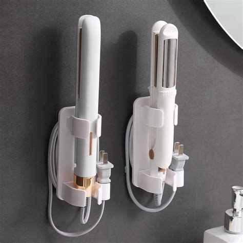 Amazon Com Curling Iron Holder Wall Mounted Hair Dryer Holder Hair Curler Holder Hair