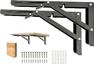 Amazon Com Folding Shelf Brackets 18 Inch 2 Pcs Heavy Duty Shelf