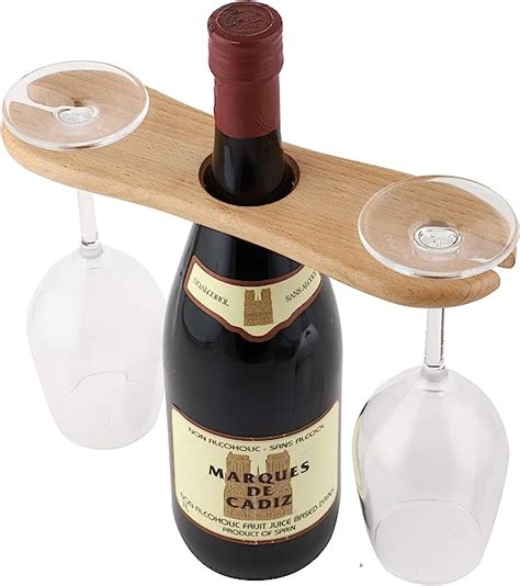 Amazon Com Frescorr Wine Bottle Glass Holder Handmade Wooden