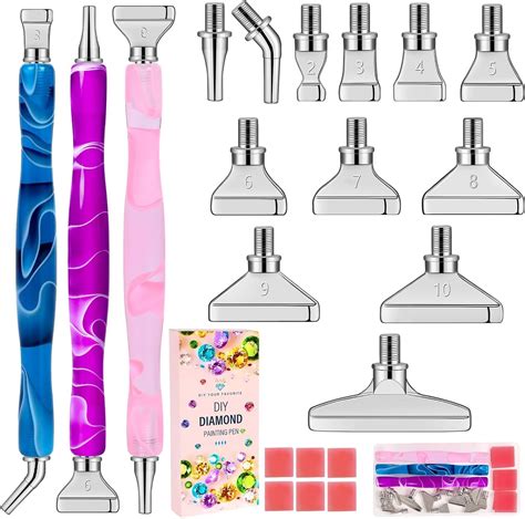 Amazon Com Heflashor 22Pcs Diamond Painting Pen Tools Stainless Steel