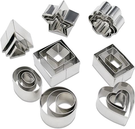 Amazon Com Homy Feel Mini Geometric Shaped Cookie Biscuit Cutter Set