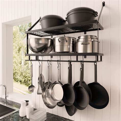 Amazon Com Kes 30 Inch Kitchen Pan Pot Rack Wall Mounted Hanging