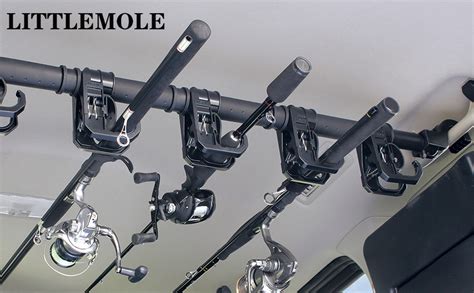 Amazon Com Littlemole Car Fishing 4 Rod Holder Adjustable 35 To 57