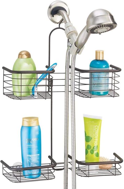 Amazon Com Mdesign Metal Hanging Bath And Shower Caddy Organizer For