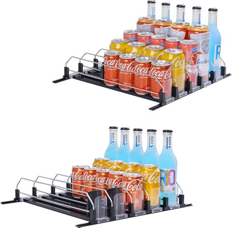 Amazon Com Mericargo Drink Organizer For Fridge Self Pushing Soda Can