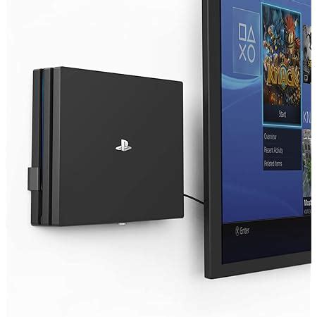 Amazon Com Monzlteck New Wall Mount For Ps4 Slim Near Or Behind Tv Space Saving Customized To