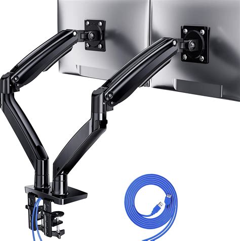 Amazon Com Mount It Heavy Duty Dual Monitor Arm Up To 35 In 44 Lbs Screens Rgb Lights 75X75