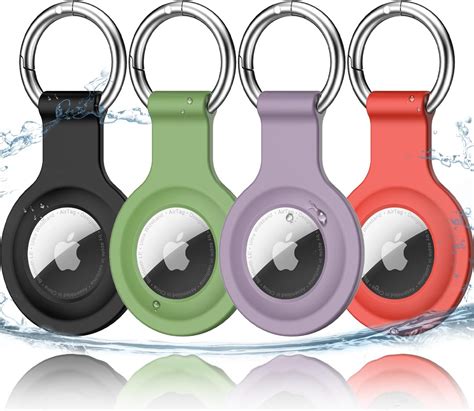 Amazon Com R Fun Airtag Holder With Keychain 4 Pack Silicone Airtag