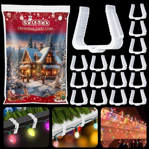 Amazon Com Selftek 60 Pcs Light Clips For Outside String Lights 1 5 8