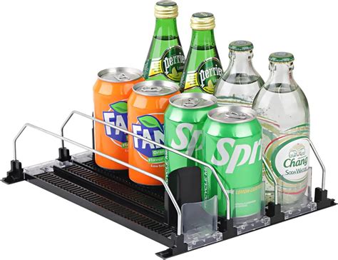 Amazon Com Vdamu Drink Organizer For Fridge Self Pushing Can