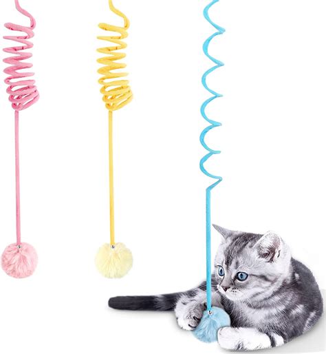 Amazon Com Wonowpa Cat Spring Toys Self Play Hanging Stretchable Cat