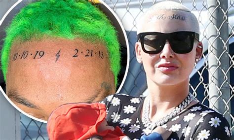 Amber Rose And Her Man Alexander Ae Edwards Get Forehead Tattoos To