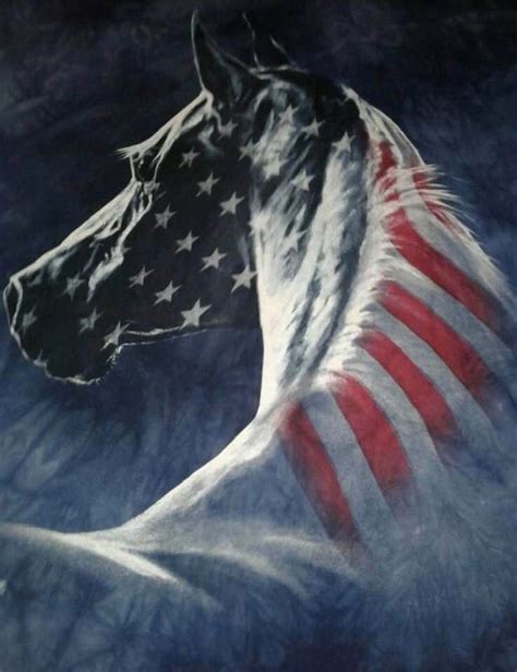 American Flag Horse Tattoo